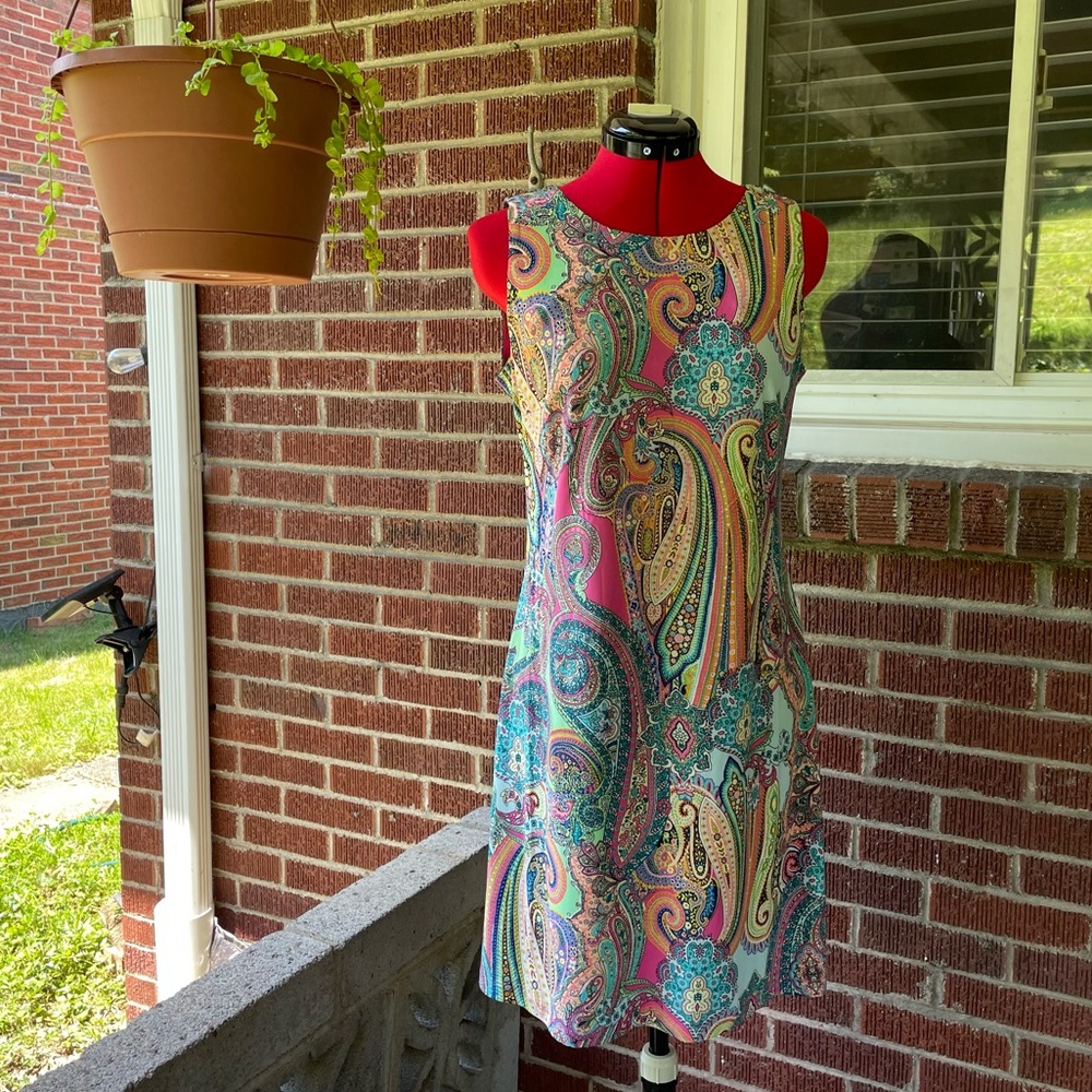 Tommy Hilfiger Women's Multicolored Paisley Mini Dress - size 4